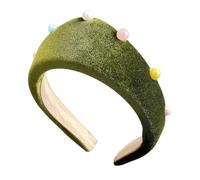 Elegantes diademas de perlas de felpa para mujeres y niñas, diadema ancha elástica para el pelo, accesorio de moda para el pelo para fiestas