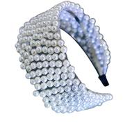 Elegantes diademas de perlas de imitación con diamantes de imitación para niñas para bodas y fiestas, elegante aro para el pelo