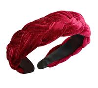 Elegantes diademas trenzadas de felpa para mujer, elásticas, vintage, accesorio para el pelo para bodas y eventos de graduación