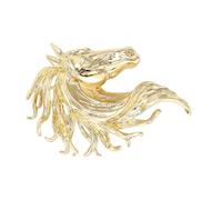 Elegantes diseños de caballos Broche Materiales de aleación para eventos laborales Uso diario Tres colores. Elija joyas de broche hechas a mano, talla única, como se describe