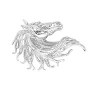 Elegantes diseños de caballos Broche Materiales de aleación para eventos laborales Uso diario Tres colores. Elija joyas de broche hechas a mano, talla única, como se describe