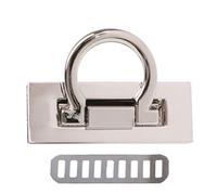 Elegantes diseños rectangulares de metal para bolsos y mochilas con superficies lisas y fácil instalación, 1
