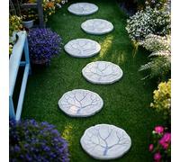 Elegantes escalones de piedra for decoración exterior, áreas de estanque, senderos y césped, adornos artísticos for patios.(6PCS)