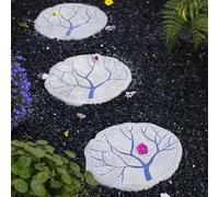 Elegantes escalones de piedra for decoración exterior, áreas de estanque, senderos y césped, adornos artísticos for patios.(3PCS)