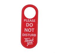 Elegantes etiquetas de piel sintética para colgar en la puerta, para no molestar y notificaciones de reuniones (rojo, por favor no molestar)