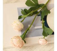 Elegantes flores artificiales de seda, ramo de 1 pieza, decoración floral para uso doméstico y fiesta, diseño realista sin mantenimiento, material de tela de seda resistente (albaricoque)