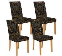 Elegantes fundas de silla de mariposa para sillas de comedor, fundas elásticas y lavables de elastano, protectores de asiento decorativos vintage para el hogar, comedor, 4 unidades