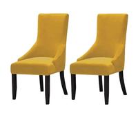 Elegantes fundas de terciopelo negro para sillas, suaves y reutilizables, juego de 4 para comedor y banquete, protección de muebles y mejora de la decoración