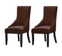 Elegantes fundas de terciopelo negro para sillas, suaves y reutilizables, juego de 4 para comedor y banquete, protección de muebles y mejora de la decoración