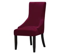 Elegantes fundas de terciopelo negro para sillas, suaves y reutilizables, juego de 4 para comedor y banquete, protección de muebles y mejora de la decoración