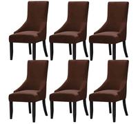 Elegantes fundas de terciopelo negro para sillas, suaves y reutilizables, juego de 4 para comedor y banquete, protección de muebles y mejora de la decoración