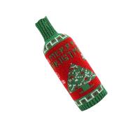 Elegantes fundas para botellas de vino de Navidad con patrón tradicional de reno para entusiastas de fiestas y decoración del hogar, cubierta de botella de vino de Navidad