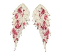 Elegantes horquillas de alas de ángel bordadas con encanto, 1 par de pinzas para el pelo grises para elegantes trajes de fiesta y peinados de boda