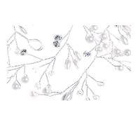 Elegantes joyas de boda, diadema nupcial de tamaño ajustable decorada con diamantes de imitación y perlas de imitación para cabello largo y
