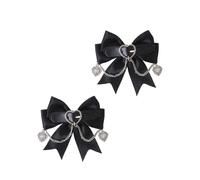 Elegantes lazos en forma de corazón para Halloween, horquilla para fiesta para personalizar tu look