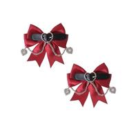 Elegantes lazos en forma de corazón para Halloween, horquilla para fiesta para personalizar tu look