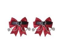 Elegantes lazos en forma de corazón para Halloween, horquilla para fiesta para personalizar tu look