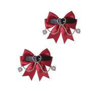 Elegantes lazos en forma de corazón para Halloween, horquilla para fiesta para personalizar tu look