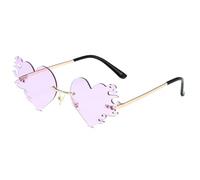 Elegantes lentes de sol con forma de corazón y llama, estilo punk, ligeros, para espectáculos en vivo, fiestas, fotos, corazón