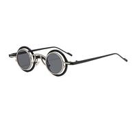 Elegantes lentes de sol de montura redonda con lentes resistentes a los arañazos, protección solar, ligeros, unisex, para aventuras diarias, deportes al aire libre