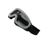 Elegantes lentes protectores decorados con diamantes de imitación para ciclistas que garantizan el polvo y la comodidad en motociclismo y esquí al aire libre