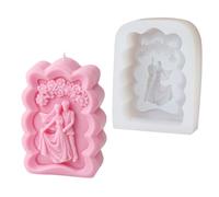 Elegantes moldes de silicona con marco de matrimonio y marco temático de novios para decoración del hogar, estilos nórdicos