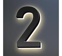 Elegantes Números de Casa Con Iluminación LED Retroiluminada 6 Pulgadas Mejoran Su Atractivo Exterior Números de Dirección Iluminados Modernos Para Letreros Dirección de Casa Metal Exterior