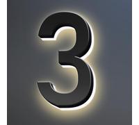 Elegantes Números de Casa Con Iluminación LED Retroiluminada 6 Pulgadas Mejoran Su Atractivo Exterior Números de Dirección Iluminados Modernos Para Letreros Dirección de Casa Metal Exterior