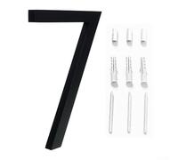 Elegantes números de casa flotantes de acero inoxidable cepillado de 5 y 6 pulgadas, diseño digital para una fácil visibilidad (7)