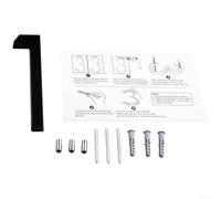 Elegantes números de casa flotantes de acero inoxidable cepillado de 5 y 6 pulgadas, diseño digital para una fácil visibilidad (1)