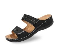 Elegantes Pantuflas de Mujer con diseño de de imitación para Uso Diario Informal, para atuendos de Verano, Exquisita Parte Superior de Cuero y Zapatillas Mujer Deporte Cuña Zapatillas Salir Mujer