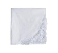 Elegantes pañuelos de algodón con encaje para mujer, pañuelos de encaje delicado con flores para mujer, Estilo One C, as described