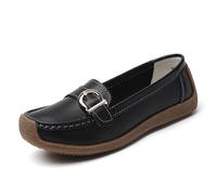 Elegantes para Mujer con de Cuero Flexible para un Confort Duradero en Actividades cotidianas (Black, 37) #6367