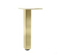 Elegantes patas rectangulares de metal para base de mesa, paquete de 4 con líneas limpias e ingeniería funcional para una durabilidad diaria (157 dorado x 4 10 cm)
