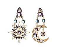 Elegantes pendientes colgantes Crystal Boho Sun Moon Pendientes colgantes Boho Pendientes creativos y útiles