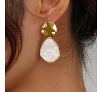 Elegantes pendientes con elegante tacto de nácar, ideales para declaraciones de moda diarias (1020)