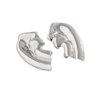 Elegantes pendientes de aleación con forma geométrica única para trajes casuales u ocasiones formales, diseños únicos, white king, como se describe, como se describe