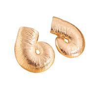 Elegantes pendientes de aleación con forma geométrica única para trajes casuales u ocasiones formales. Aretes individualizados, Gold, como se describe, como se describe