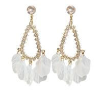 Elegantes pendientes de borla de circonita con textura de concha para mujer, joyería de moda que mejora el aspecto sofisticado, As show, Metal