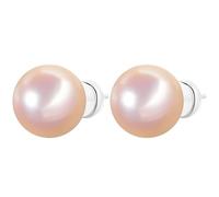Elegantes pendientes de botón de perlas de aguja plateadas, perlas austriacas de lujo, disponibles en varios tamaños para mujer, talla única, Perla, No es una piedra preciosa