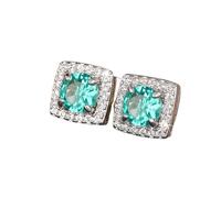 Elegantes pendientes de botón para mujer con brillantes accesorios diarios femeninos de moda joven cúbica para la fiesta de compromiso