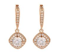 Elegantes Pendientes De Circonía Cuadrada Joyas Para La Oreja Para Mujeres Pendientes Colgantes Adecuados Ropa Diaria Y Ocasiones Especiales Cómodas