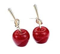 Elegantes Pendientes De Frutas Joyas Colgante Resina Moderna Para Desgaste Diario Accesorios Impermeables Portátiles Mujeres Usan Manzanas Aretes Mujeres