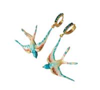 Elegantes pendientes de golondrina en colores brillantes Elegantes pendientes de golondrina Charm complemento para cualquier conjunto Accesorios coloridos para las orejas
