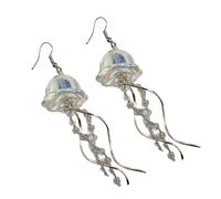 Elegantes pendientes de gota con diseño de medusas artísticas con delicado encanto para regalos o colección, Aleación acrílica