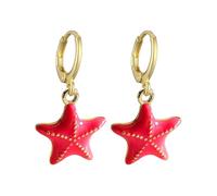 Elegantes pendientes de gota de estrellas de mar para fiesta, joyería de moda, textura de cobre, adecuados para mujeres y adolescentes, aretes colgantes de moda, talla única, como se describe, como se