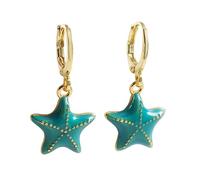 Elegantes pendientes de gota de estrellas de mar para fiesta, joyería de moda, textura de cobre, adecuados para mujeres y adolescentes, aretes colgantes de moda, talla única, como se describe, como se