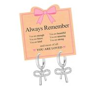 Elegantes pendientes de lazo con corte de diamante, elegantes y cómodos, adecuados para pieles sensibles, joyas de moño de moda
