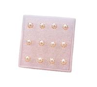 Elegantes pendientes de perlas con diseño en forma de corazón y cómodas agujas de acero para un estilo sin esfuerzo (Nº 6 dorado)