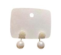 Elegantes Pendientes de Perlas de imitación a la Moda para Mujer, Pendientes de Tuerca con Forma de Bola para Colgar en la Espalda, joyería de Fiesta para Chicas Dulces Professional Process